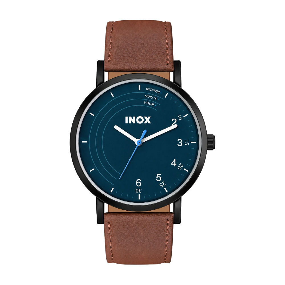 Teal Explorer corporate watch, teal dial, multi-scale, customised with INOX branding