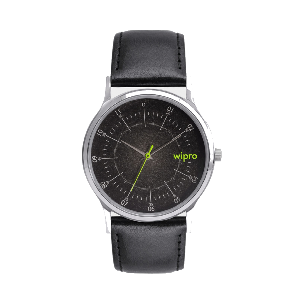 Technical Black corporate watch customised with client branding on the dial