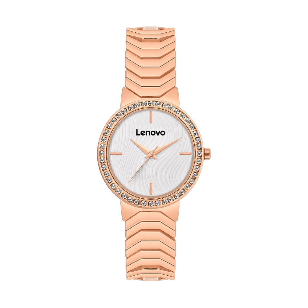 Crystal Rose corporate watch, silver dial, customised with Lenovo branding